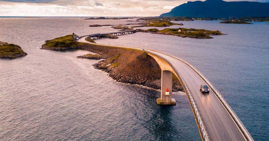 Atlantic Ocean Road at sunset, Norway